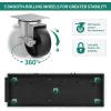 imageYITAHOME 50 Inch Rolling Kitchen Island with Trash Can Storage Cabinet ampamp Drop Leaf Portable Mobile Islands Table Long Floating Movable w Wheels Drawer Cabinet for 13 Gallon Garbage Bin BlackRetro Black