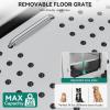 imageYITAHOME 50in Dog Grooming Tub Bathtub for Home 304 Stainless Steel Professional Dog Bath Washing Station wLeft Ramp Faucet Floor Grate for Large Medium Small PetsLeft Ramp