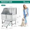 imageYITAHOME 50quot Dog Bathtub Professional Stainless Steel 304 Dog Bathing Station for Grooming wRight Ramp Faucet Floor Grate Pet Washing Station for Large Medium Small Pets