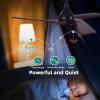 imageYITAHOME 52 Inch Ceiling Fan without Light Solid Wood Blades Modern Ceiling Fan with Remote Reversible DC Motor For Indoor Memory Function Blackampamp WalnutRetro
