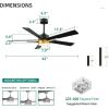 imageYITAHOME 52 Inch Ceiling Fans with Lights and Remote 5 Blades with Crystal Rod Design Modern Black Gold Ceiling Fan with Reversible Quiet Motor 3 Colors Stepless Dimming for Home Black Gold42 inch