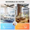 imageYITAHOME 52 Inch Ceiling Fans with Lights and Remote 5 Blades with Crystal Rod Design Modern Black Gold Ceiling Fan with Reversible Quiet Motor 3 Colors Stepless Dimming for Home Black Gold42 inch