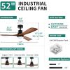 imageYITAHOME 52 Inch Low Profile Ceiling Fan with Light and Remote Flush Mount Fan Light with Quiet DC Motor 3 Colors Light Changing 6 Speed Reversible Airflow for Home Black ampamp WalnutWalnut Blades Black Body