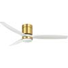imageYITAHOME 52 Inch Low Profile Ceiling Fan with Light and Remote Flush Mount Fan Light with Quiet DC Motor 3 Colors Light Changing 6 Speed Reversible Airflow for Home Black ampamp WalnutWhite Gold