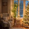 imageYITAHOME 525FT 63in Tall Artificial Tree 30 LED Prelit Fall Christmas Decor Artificial Plants Dragon Blood Tree Faux Tree Plant Greenery Potted Plan for Indoor Outdoor Office Porch Decor 2 Packs2 Packs
