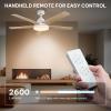 imageYITAHOME 52quot Low Profile Ceiling Fan with Light ampamp Remote 3660 CFM 3 CCT 4 Timer Modes 5 Reversible Dual Finish Blades Quiet DC Motor for Living Room Patio Matte Black ampamp WalnutWhite  Wood Grain