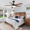 imageYITAHOME 52quot Low Profile Ceiling Fan with Light ampamp Remote 3660 CFM 3 CCT 4 Timer Modes 5 Reversible Dual Finish Blades Quiet DC Motor for Living Room Patio Matte Black ampamp WalnutBlack  Walnut