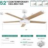 imageYITAHOME 52quot Low Profile Ceiling Fan with Light ampamp Remote 3660 CFM 3 CCT 4 Timer Modes 5 Reversible Dual Finish Blades Quiet DC Motor for Living Room Patio Matte Black ampamp WalnutWhite  Wood Grain