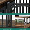 imageYITAHOME 55 Inch Large Dog Crate Furniture Heavy Duty Wooden Dog Crate TV Stand with 2 Dog Bowls Metal Dog Kennel Indoor Furniture Sliding Barn Door Design for Extra Large Dogs Rustic BrownRustic BrownLed Light