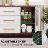 imageYITAHOME 59 Kitchen Storage Cabinet Sideboard Buffet Cabinet with Glass Doors and 3 Drawers Coffee Bar Cabinets with Adjustable Shelf for Living Room White ampamp Brown