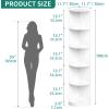 imageYITAHOME 5Tier Corner Shelf 708quot Tall Modern Free Standing Corner Bookshelf 5 Shelf Display Corners Bookcase and BookshelvesWooden Open Storage Book Shelves for Living Room Home Office WhiteWhite