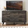 imageYITAHOME 6 Drawer DresserTV Stand for 55 Inch TVEntertainment CenterConsole Table with Black Metal Handles ampamp AntiTipping Device for Living RoomBedroom  Dark Rustic Oak16D x 475W x 315H 7 Drawers
