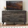 imageYITAHOME 6 Drawer DresserTV Stand for 55 Inch TVEntertainment CenterConsole Table with Black Metal Handles ampamp AntiTipping Device for Living RoomBedroom  Dark Rustic Oak157D x 31W x 472H 6 Drawers