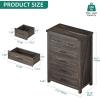 imageYITAHOME 6 Drawer Dressers Wood Dressers Chests of Drawers Modern Dresser with Open Shelf Storage for Room Entryway Hallway Dark Rustic OakDark Rustic Oak