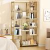 imageYITAHOME 6 Tier Gold Bookshelf 71 Tall Modern Free Standing Bookshelf with 12 Shelf Bookcase Faux Marble Open Display Storage Book Shelves for Living Room Bedroom Office Home Gold ampamp MarbleGold