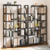 imageYITAHOME 6 Tier Gold Bookshelf 71 Tall Modern Free Standing Bookshelf with 12 Shelf Bookcase Faux Marble Open Display Storage Book Shelves for Living Room Bedroom Office Home Gold ampamp MarbleBlack