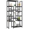 imageYITAHOME 6 Tier Gold Bookshelf 71 Tall Modern Free Standing Bookshelf with 12 Shelf Bookcase Faux Marble Open Display Storage Book Shelves for Living Room Bedroom Office Home Gold ampamp MarbleBlack