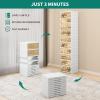 imageYITAHOME 6 Tiers24 Pairs Installation Free Shoe Storage Box for Closet Folding Shoe Cabinets with Magnetic Doors Collapsible Shoe Rack Sneaker Organizer for Entryway Living Room Bedroom Whitewithout Boots Tiers
