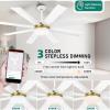 imageYITAHOME 60 Inch Black Ceiling Fan with Lights and Remote8 BladesApp Control Modern Smart Ceiling Fan Compatible with Alexa for Indoor Reversible Quiet Motor Memory FunctionWhite  Gold