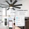 imageYITAHOME 60 Inch Black Ceiling Fan with Lights and Remote8 BladesApp Control Modern Smart Ceiling Fan Compatible with Alexa for Indoor Reversible Quiet Motor Memory FunctionBlack Gold