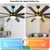 imageYITAHOME 60 Inch Black Ceiling Fan with Lights and Remote8 BladesApp Control Modern Smart Ceiling Fan Compatible with Alexa for Indoor Reversible Quiet Motor Memory FunctionBlack Gold