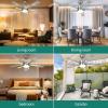 imageYITAHOME 60 Inch Ceiling Fan with Light and Remote 5 Blades with Crystal Rod Design Modern Chandelier Ceiling Fan with Reversible Quiet Motor Indoor Fan with 3 LED Color White ampampGoldNickel