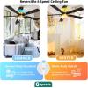 imageYITAHOME 60 Inch Ceiling Fan with Light and Remote 5 Blades with Crystal Rod Design Modern Chandelier Ceiling Fan with Reversible Quiet Motor Indoor Fan with 3 LED Color White ampampGoldBlack  Gold