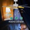 imageYITAHOME 60 Inch Ceiling Fan with Light and Remote 5 Blades with Crystal Rod Design Modern Chandelier Ceiling Fan with Reversible Quiet Motor Indoor Fan with 3 LED Color White ampampGoldWhite  Gold