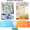 imageYITAHOME 60 Inch Ceiling Fan with Light and Remote 5 Blades with Crystal Rod Design Modern Chandelier Ceiling Fan with Reversible Quiet Motor Indoor Fan with 3 LED Color White ampampGoldNickel
