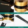 imageYITAHOME 60 Inch Ceiling Fan with Light and Remote 5 Blades with Crystal Rod Design Modern Chandelier Ceiling Fan with Reversible Quiet Motor Indoor Fan with 3 LED Color White ampampGoldBlack  Gold