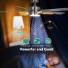 imageYITAHOME 60 Inch Ceiling Fan with Light and Remote 5 Blades with Crystal Rod Design Modern Chandelier Ceiling Fan with Reversible Quiet Motor Indoor Fan with 3 LED Color White ampampGoldNickel