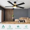 imageYITAHOME 60 Inch Ceiling Fan with Light and Remote 5 Blades with Crystal Rod Design Modern Chandelier Ceiling Fan with Reversible Quiet Motor Indoor Fan with 3 LED Color White ampampGoldBlack  Gold