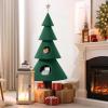 imageYITAHOME 60 in Christmas Cat Tree for Indoor Cats Tall Cat Tower Furniture with 2 Large Condos 5ft Christmas Tree Party Decoration with Cat House and Beds