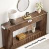 imageYITAHOME 61quot Farmhouse Entryway Table Console Table with Storage Entry Way Table for Living Room Bedroom Hallway or Home Office Walnut61