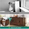 imageYITAHOME 62quot Farmhouse Buffet Cabinet with Storage Large Coffee Bar Cabinet Kitchen Sideboard with Adjustable Shelves for Living Room Entryway Kitchen Dark Walnut