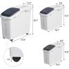 imageYITAHOME 65L117lbs Large Ingredient Storage Bins Commercial 11458 Gal Rice Flour Storage Container Organizer Storage Bin with Measuring Cup Scoop and Wheels for Kitchen White ampamp Black LidWhiteBlack Clear Lid