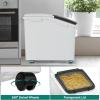 imageYITAHOME 65L117lbs Large Ingredient Storage Bins Commercial 11458 Gal Rice Flour Storage Container Organizer Storage Bin with Measuring Cup Scoop and Wheels for Kitchen White ampamp Black LidWhite