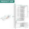 imageYITAHOME 65quot Tall White Bookshelf White Bookcase with Doors and Drawers Tall Bookshelf with MultiColor LED Lights Kitchen Pantry Storage Cabinet for Kitchen Living RoomWhite