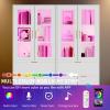 imageYITAHOME 65quot Tall White Bookshelf White Bookcase with Doors and Drawers Tall Bookshelf with MultiColor LED Lights Kitchen Pantry Storage Cabinet for Kitchen Living RoomWhite
