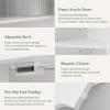 imageYITAHOME 65quot Tall White Bookshelf White Bookcase with Doors and Drawers Tall Bookshelf with MultiColor LED Lights Kitchen Pantry Storage Cabinet for Kitchen Living RoomWhite
