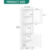 imageYITAHOME 65quot Tall White Bookshelf White Bookcase with Doors and Drawers Tall Bookshelf with MultiColor LED Lights Kitchen Pantry Storage Cabinet for Kitchen Living RoomWhite