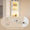 imageYITAHOME 65quot Tall White Bookshelf White Bookcase with Doors and Drawers Tall Bookshelf with MultiColor LED Lights Kitchen Pantry Storage Cabinet for Kitchen Living RoomWhite