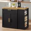 imageYITAHOME 67 inch Kitchen Island with Seating ampamp Extendable Dining Table Mobile Storage Islands with 2 Chairs Rolling Expandable Island with Power Outlet 3Tier Spice Rack LShaped Cart BlackBlack Oak