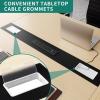 imageYITAHOME 6FT Conference Table with Power Outlets 708 Inches Boat Shaped Meeting Table with Rectangle Grommet Modern Seminar Table for Office Conference Room Boardroom Desk Light Wood Grain8FT