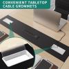 imageYITAHOME 6FT Conference Table with Power Outlets 708 Inches Boat Shaped Meeting Table with Rectangle Grommet Modern Seminar Table for Office Conference Room Boardroom Desk Light Wood Grain6FT