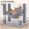 imageYITAHOME 708in Cat Tree Tower for Indoor Cats MultiLevel Cat Furniture with Scratching PostsCat Window Padded Plush PerchCozy BasketLadder for Kittens Pet Play House Light GrayLight Gray