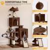 imageYITAHOME 708in Cat Tree Tower for Indoor Cats MultiLevel Cat Furniture with Scratching PostsCat Window Padded Plush PerchCozy BasketLadder for Kittens Pet Play House Light Graybrown