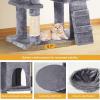 imageYITAHOME 708in Cat Tree Tower for Indoor Cats MultiLevel Cat Furniture with Scratching PostsCat Window Padded Plush PerchCozy BasketLadder for Kittens Pet Play House Light GrayGray