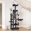 imageYITAHOME 708in Cat Tree Tower for Indoor Cats MultiLevel Cat Furniture with Scratching PostsCat Window Padded Plush PerchCozy BasketLadder for Kittens Pet Play House Light GrayDark Gray