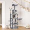 imageYITAHOME 708in Cat Tree Tower for Indoor Cats MultiLevel Cat Furniture with Scratching PostsCat Window Padded Plush PerchCozy BasketLadder for Kittens Pet Play House Light GrayLight Gray
